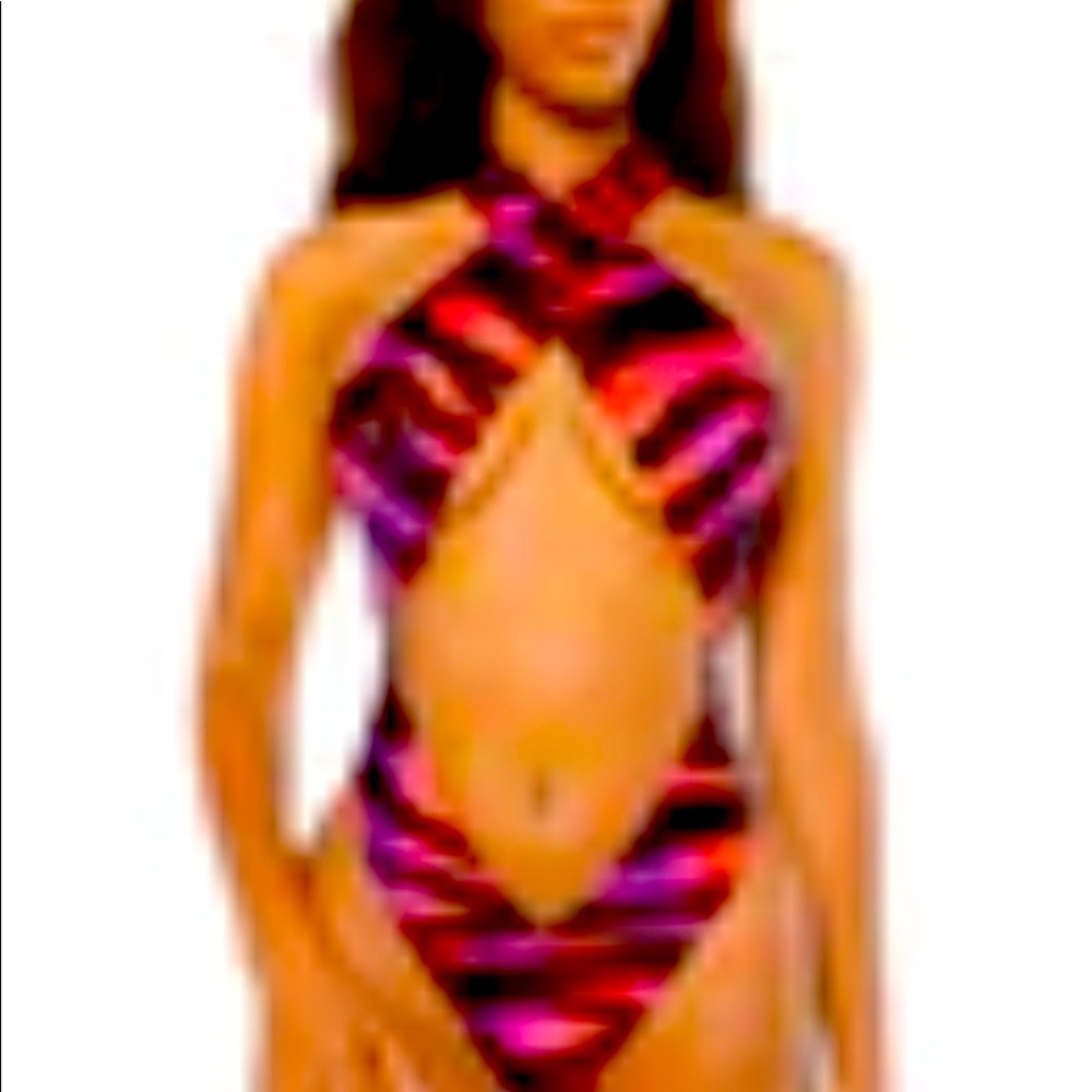 Icon swim one piece zebra print